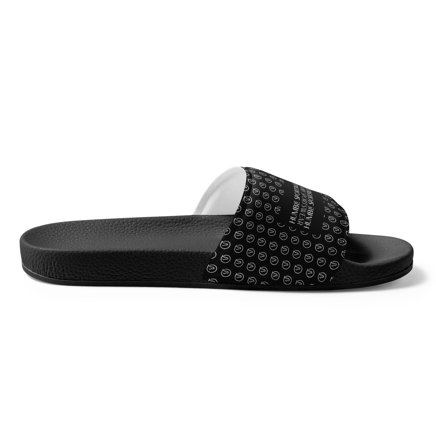 Humble Sportswear™ Men’s Pure Black slip-on slides sandals