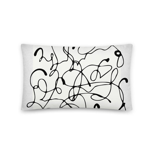 Abstract Print Throw Pillow - Mirfia