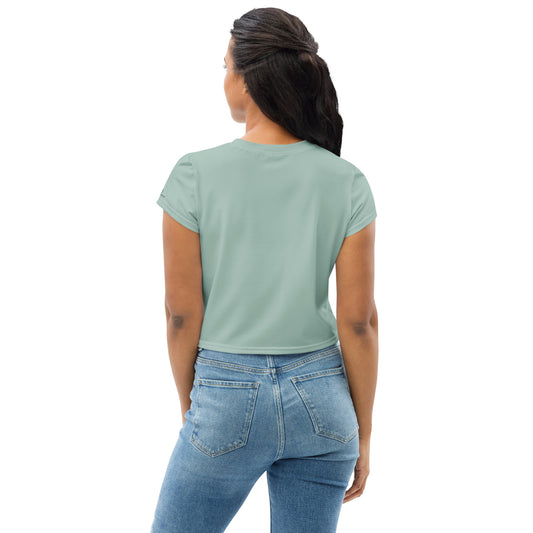 Humble Sportswear women's crop t-shirt relaxed fit color match opal