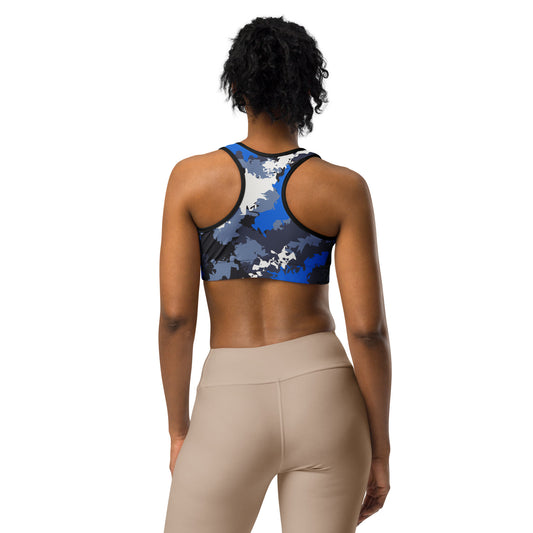 Humble Sportswear women's blue dri fit moisture-wicking sports bra for a-c cup