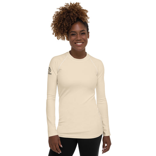 Humble Sportswear women’s long sleeve buff yellow compression sports rash guard