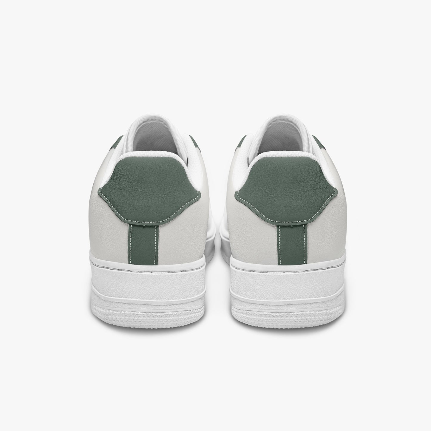 casual athletic sneakers green beige back