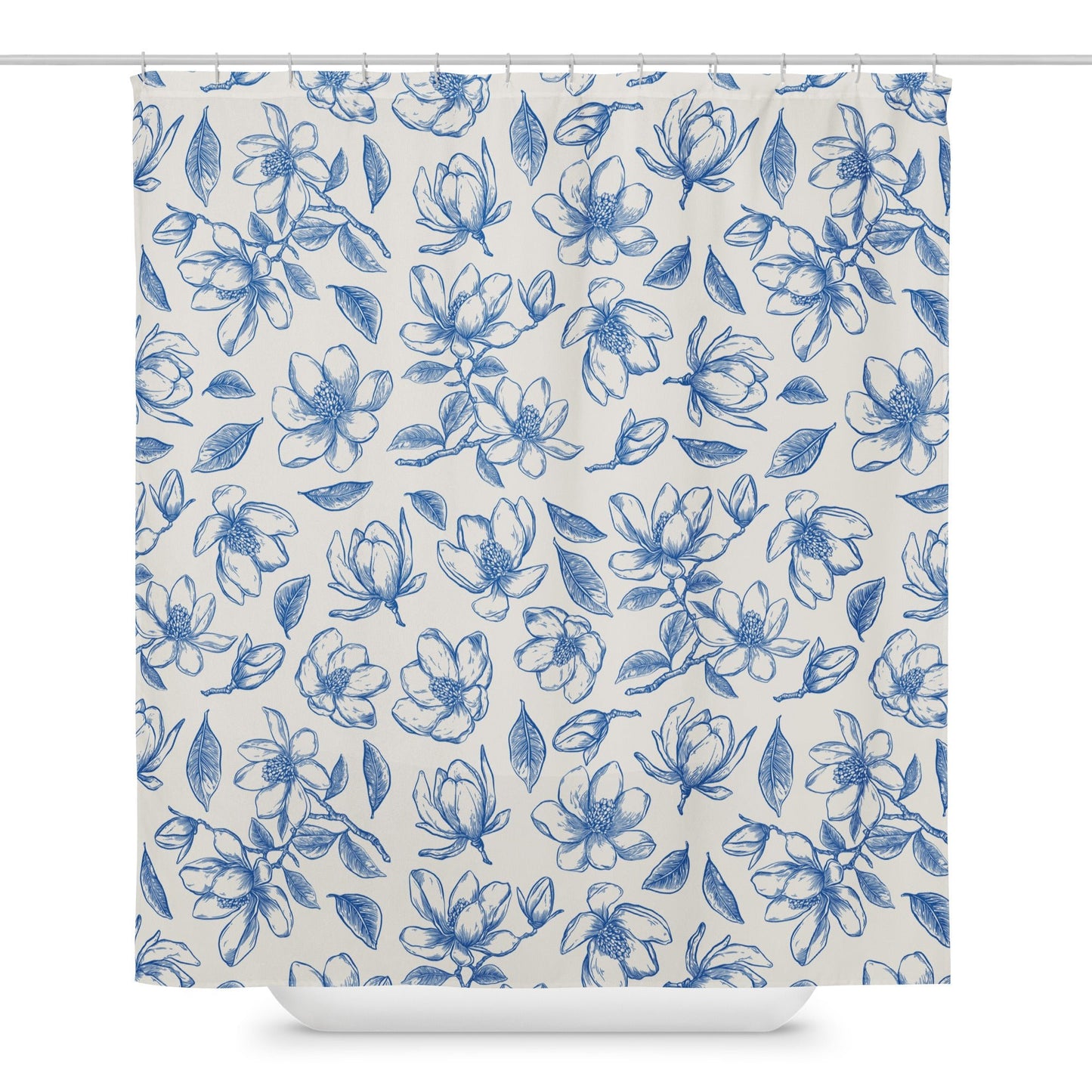 Floral Blue Shower Curtain - Mirfia