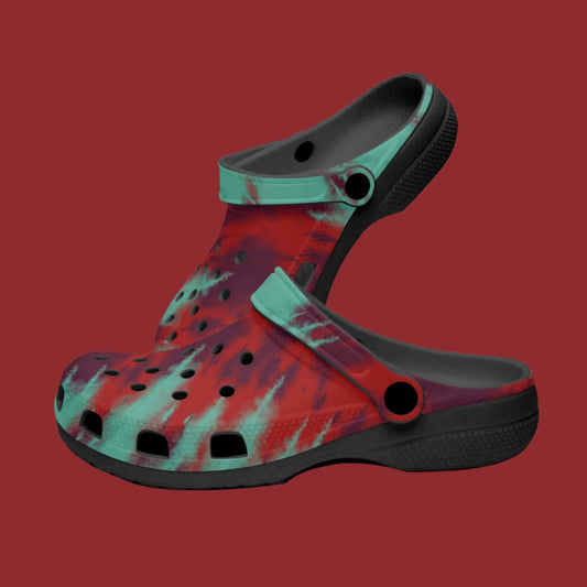 Men's Lightweight Clogs Tie Dye Red - Mirfia