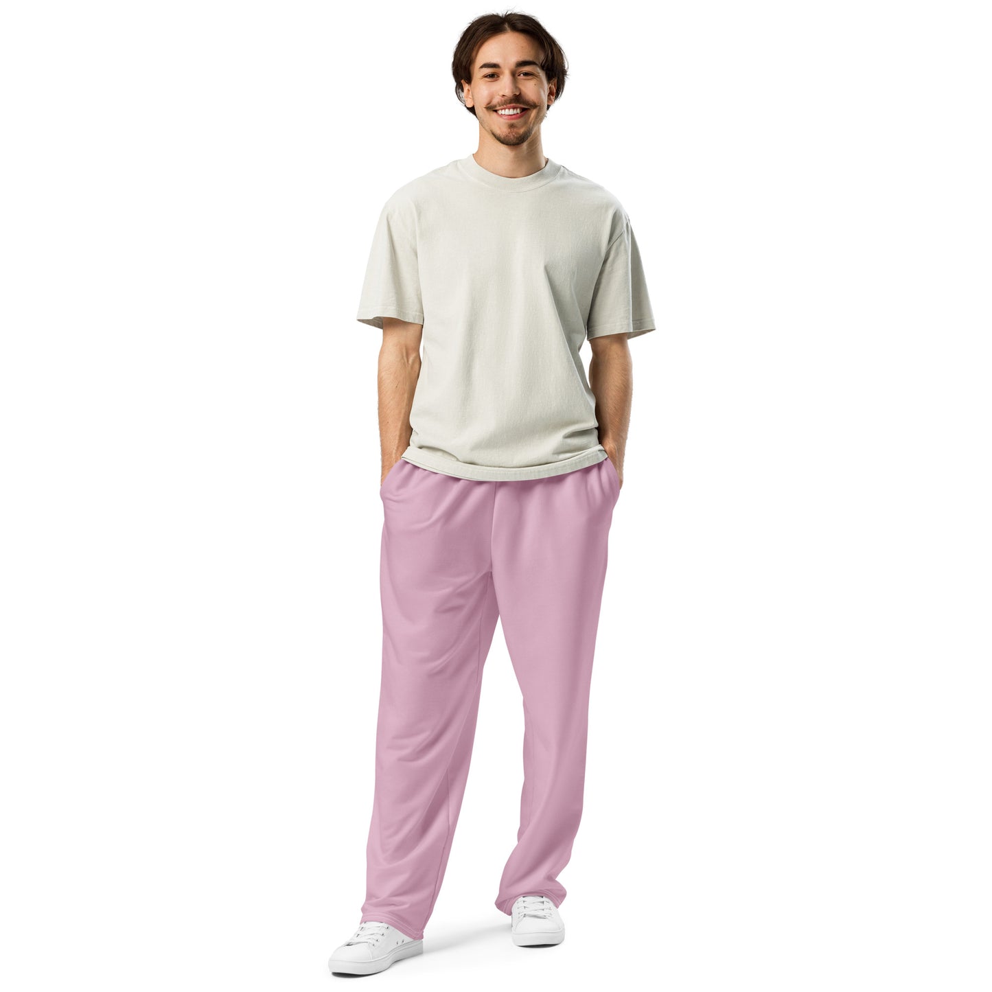 Humble Sportswear™ Pastel Pink Wide - leg Joggers - Mirfia