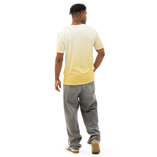 Men’s Yellow Ombre Cotton Crew Neck T-Shirt - Mirfia