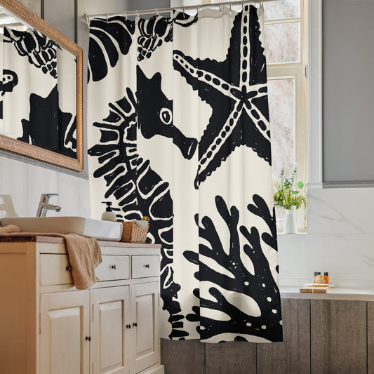 Underwater Ocean Theme Shower Curtain - Mirfia