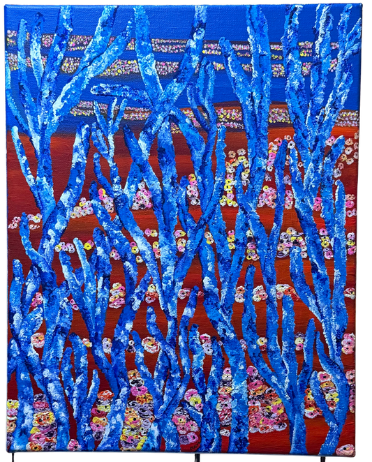 modern abstract wall art textured acrylic painting