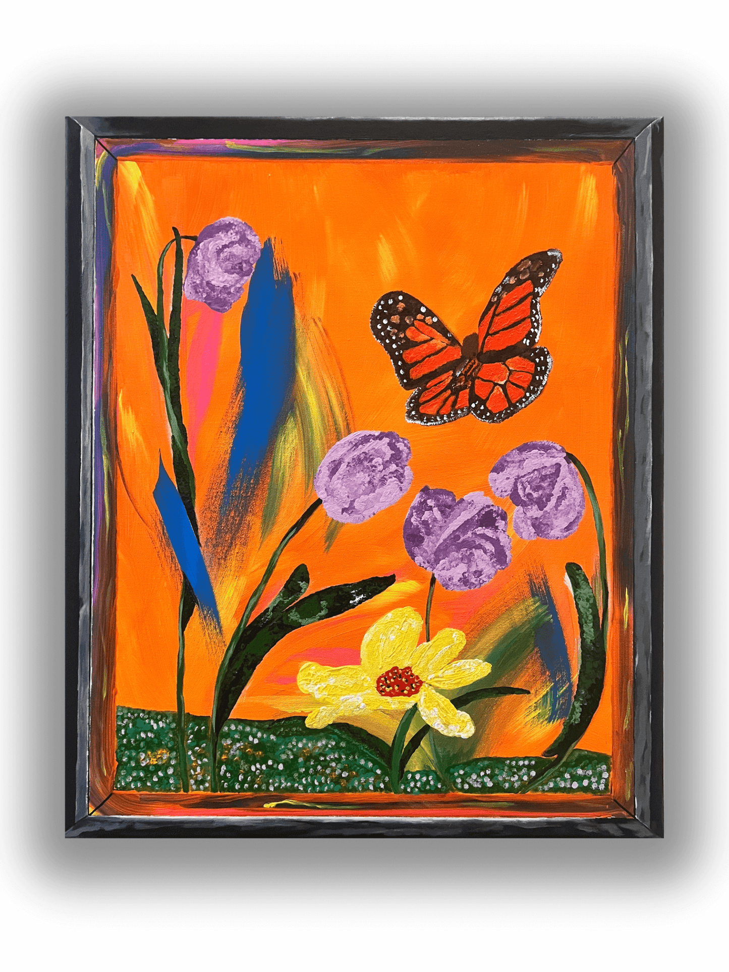 tulip field painting