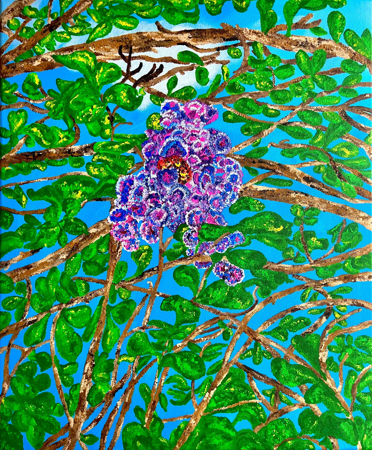 acrylic abstract art handmade canvas painting