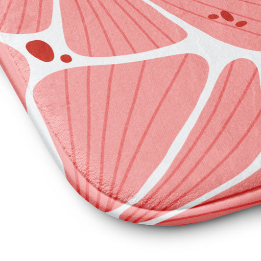 Pink Floral Abstract Memory Foam Bath Mat - Mirfia
