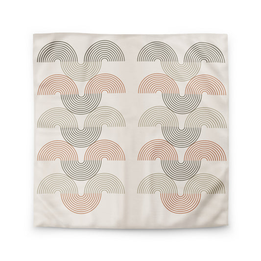Retro Geometric Print Duvet Cover - Mirfia