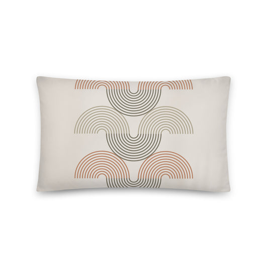Retro Geometric Print Throw Pillow - Mirfia
