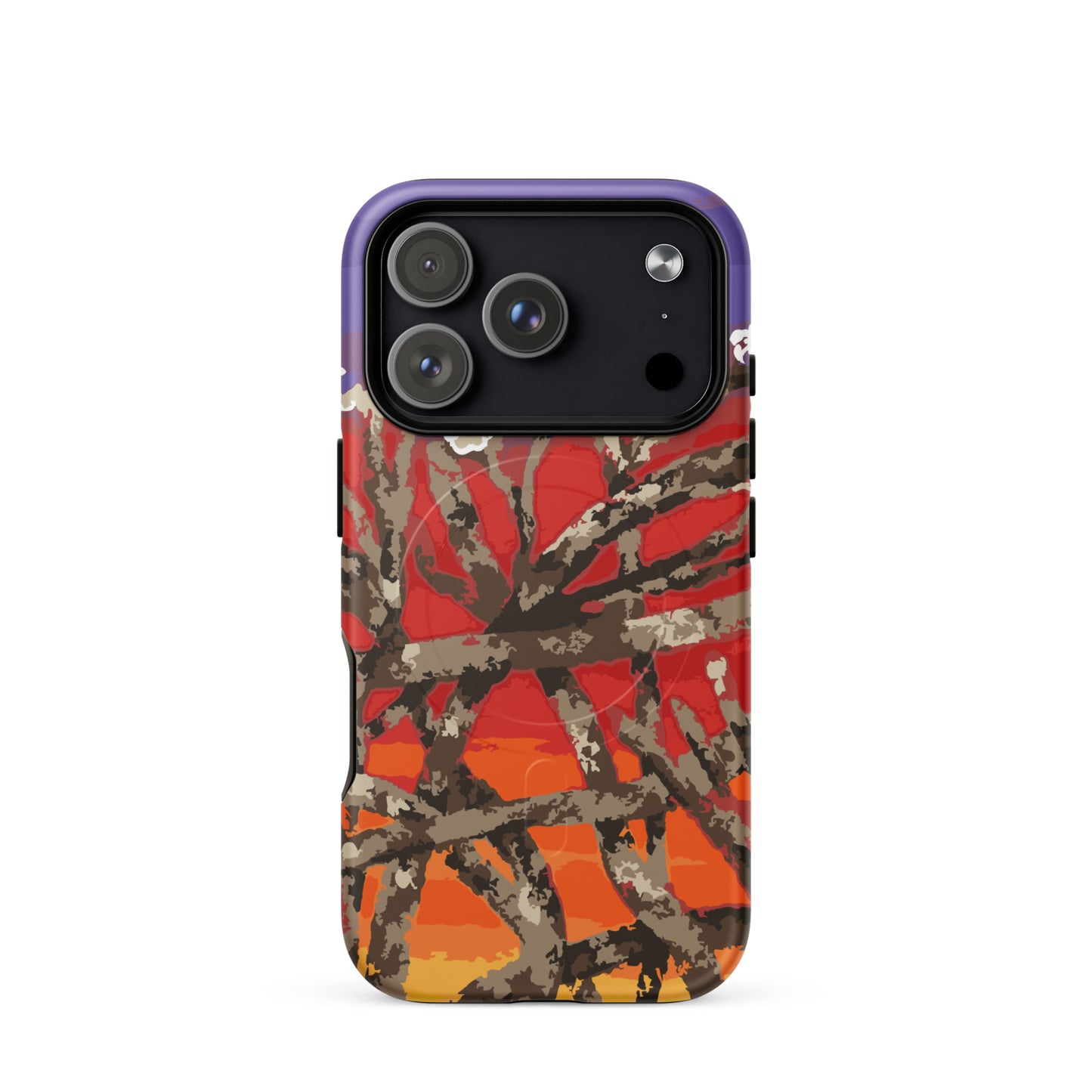 abstract sunset floral MagSafe iPhone 17 pro case modern aesthetic
