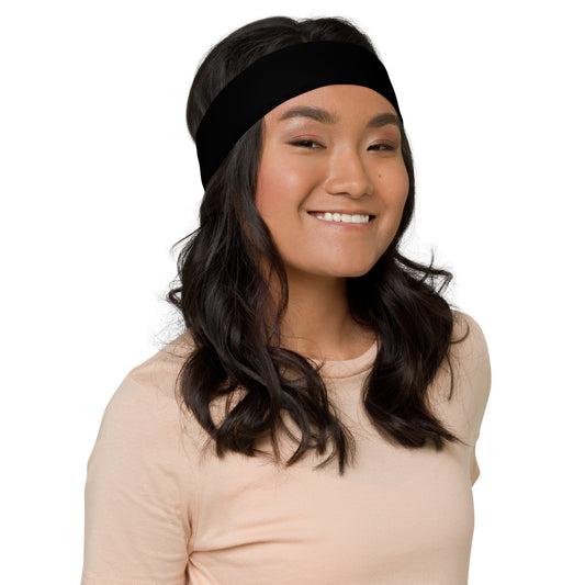 unisex black headband thin