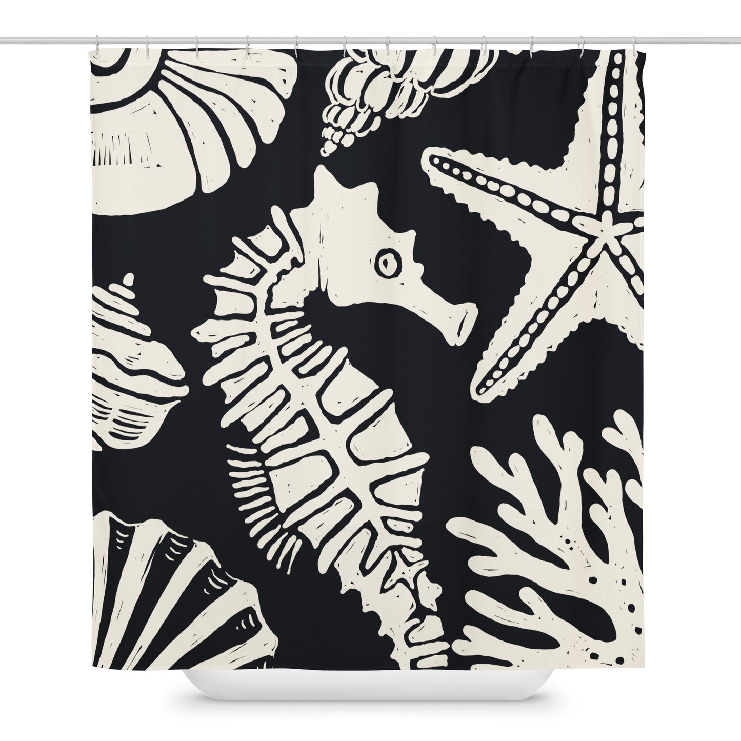 Underwater Seahorse Shower Curtain - Mirfia