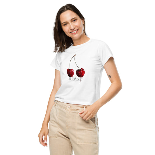 Women’s Cherry Print Cotton T-Shirt - Mirfia