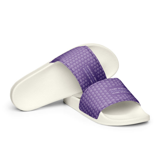 womens slide sandals purple