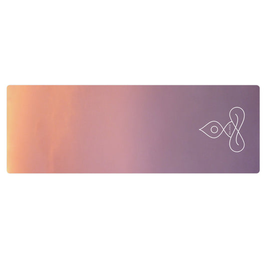 microsuede anti slip yoga mat with sunset all-over print