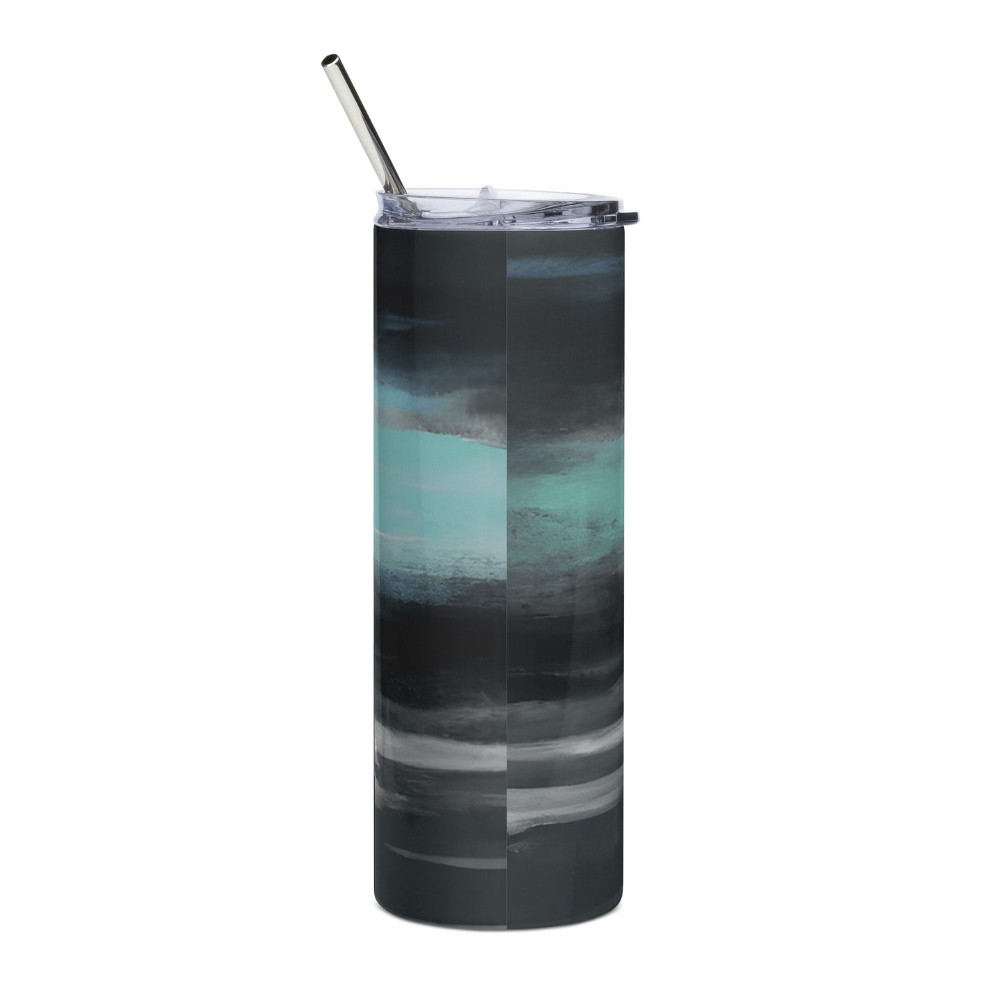 Darkest Blue Stainless Steel Tumbler - Mireille Fine Art