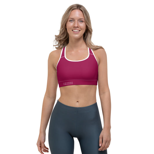 Humble Sportswear, women’s supportive medium impact burgundy color match sports bra