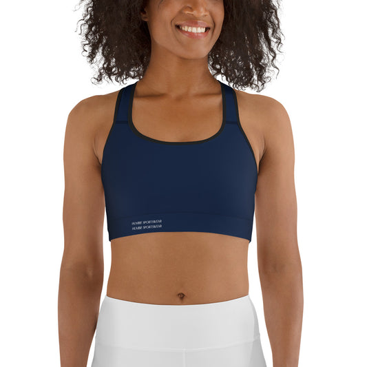 Humble Sportswear, women’s navy blue color match dri fit sports bra