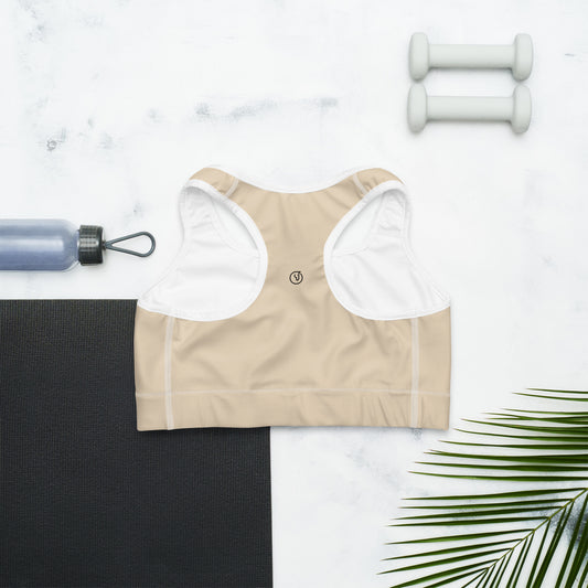 Humble Sportswear, women’s beige color match low impact sports bra