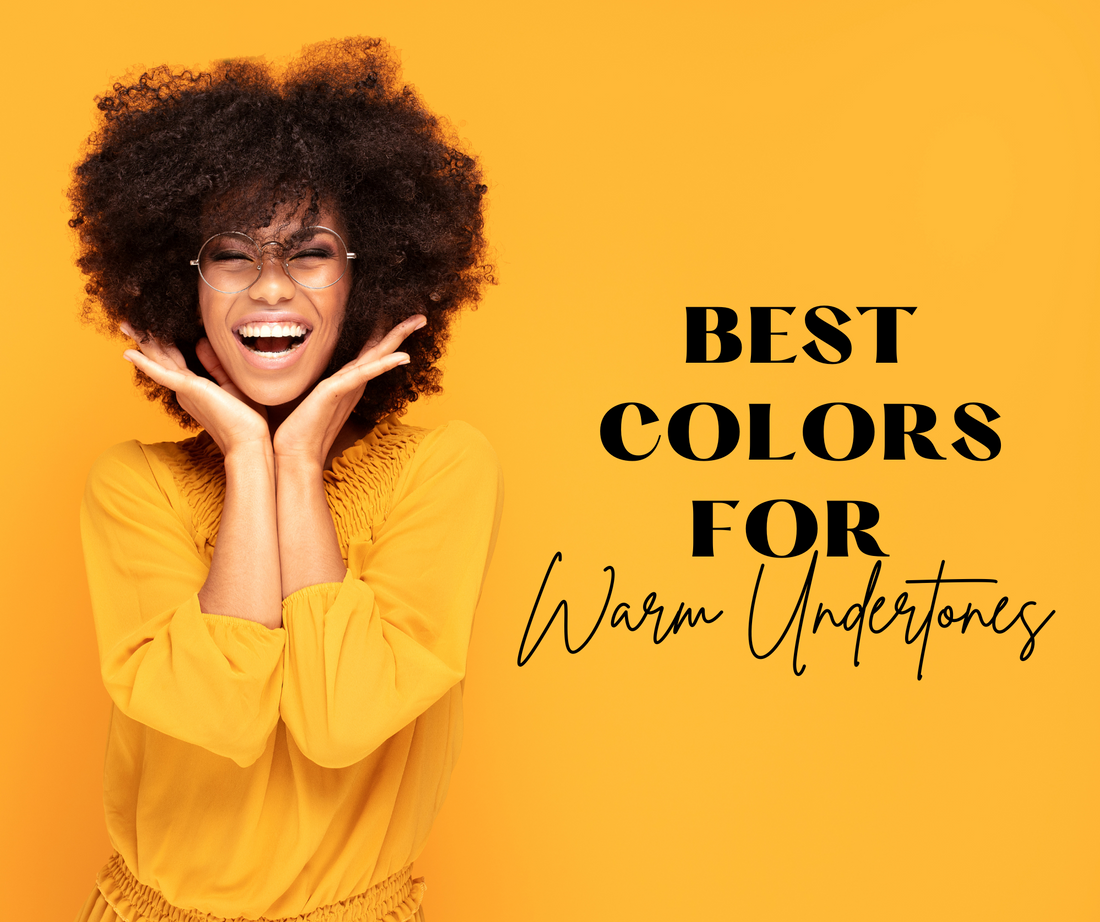 warm skin undertones image, image of black woman with afro hair smiling
