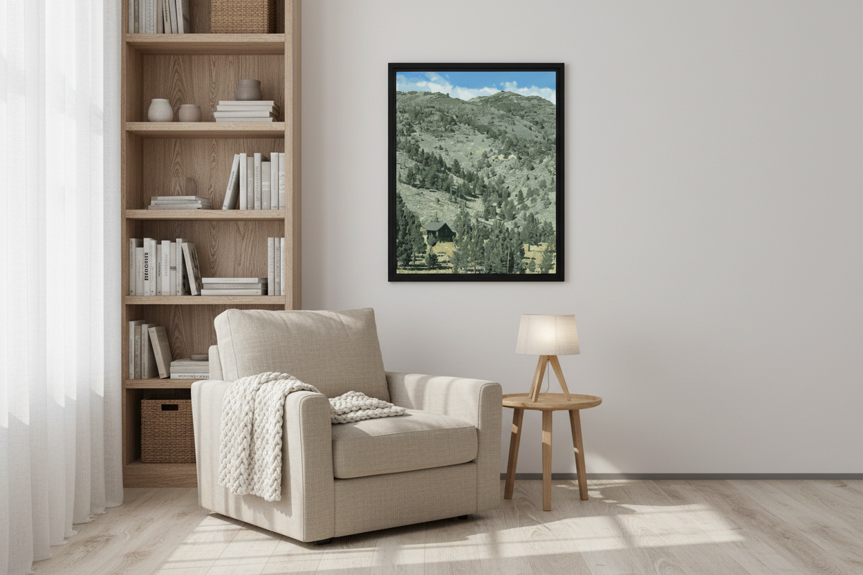 Mountain Cottage Canvas Wall Art for Cozy, Modern Interiors