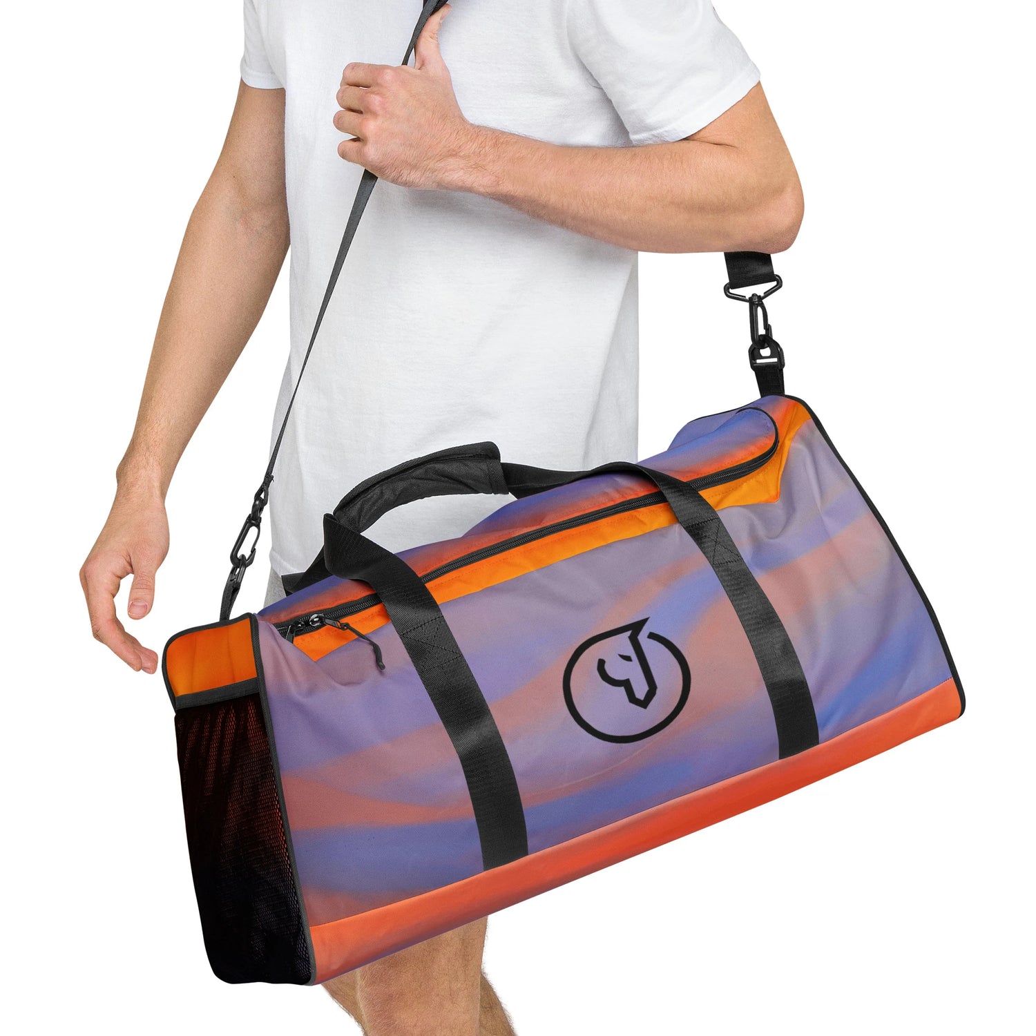 Humble Sportswear, large orange sports duffle bag 