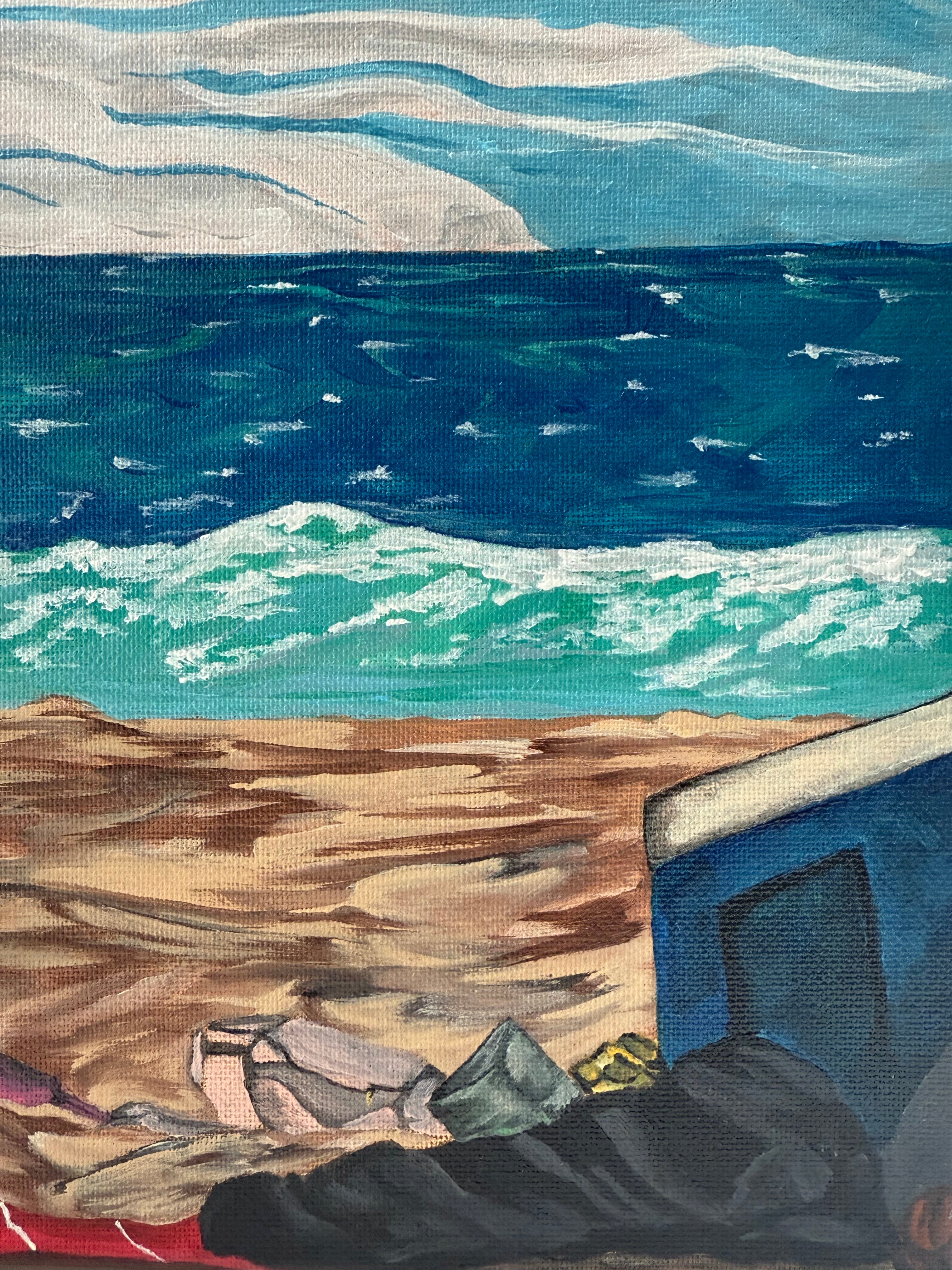 Beach Day Original Painting - Mirfia