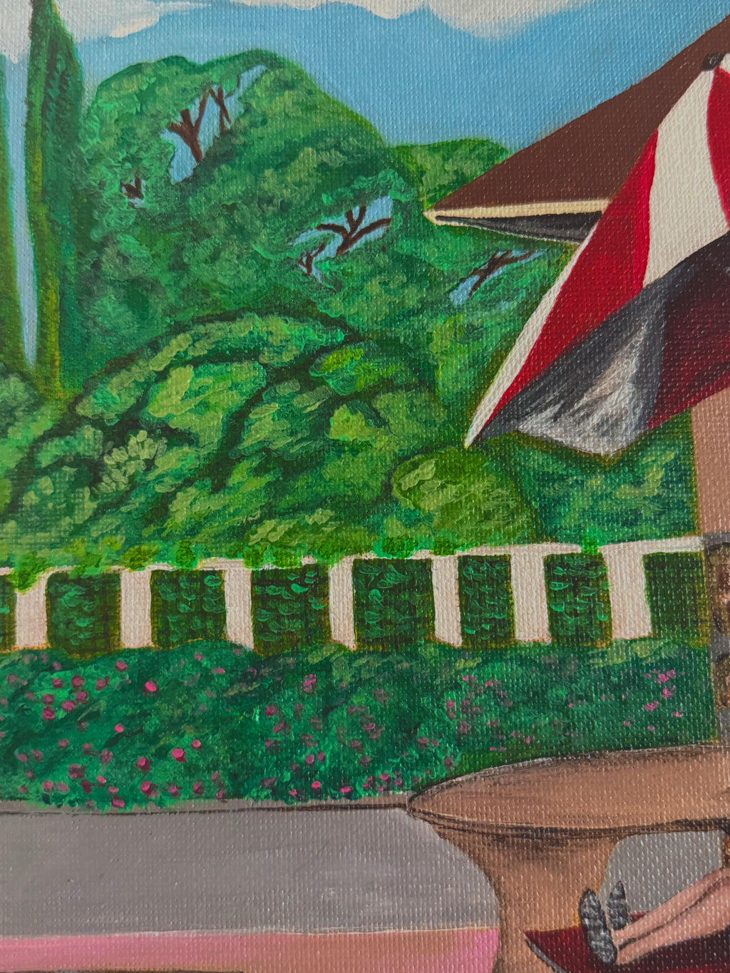 Community Pool Original Painting