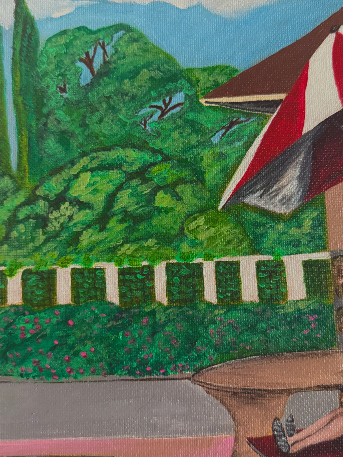 Community Pool Original Painting