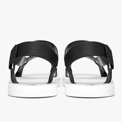 Humble Sportswear, women's white slingback sandals with velcro adjustable straps