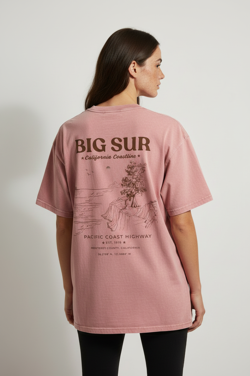 Big Sur California Washed Oversized T-Shirt
