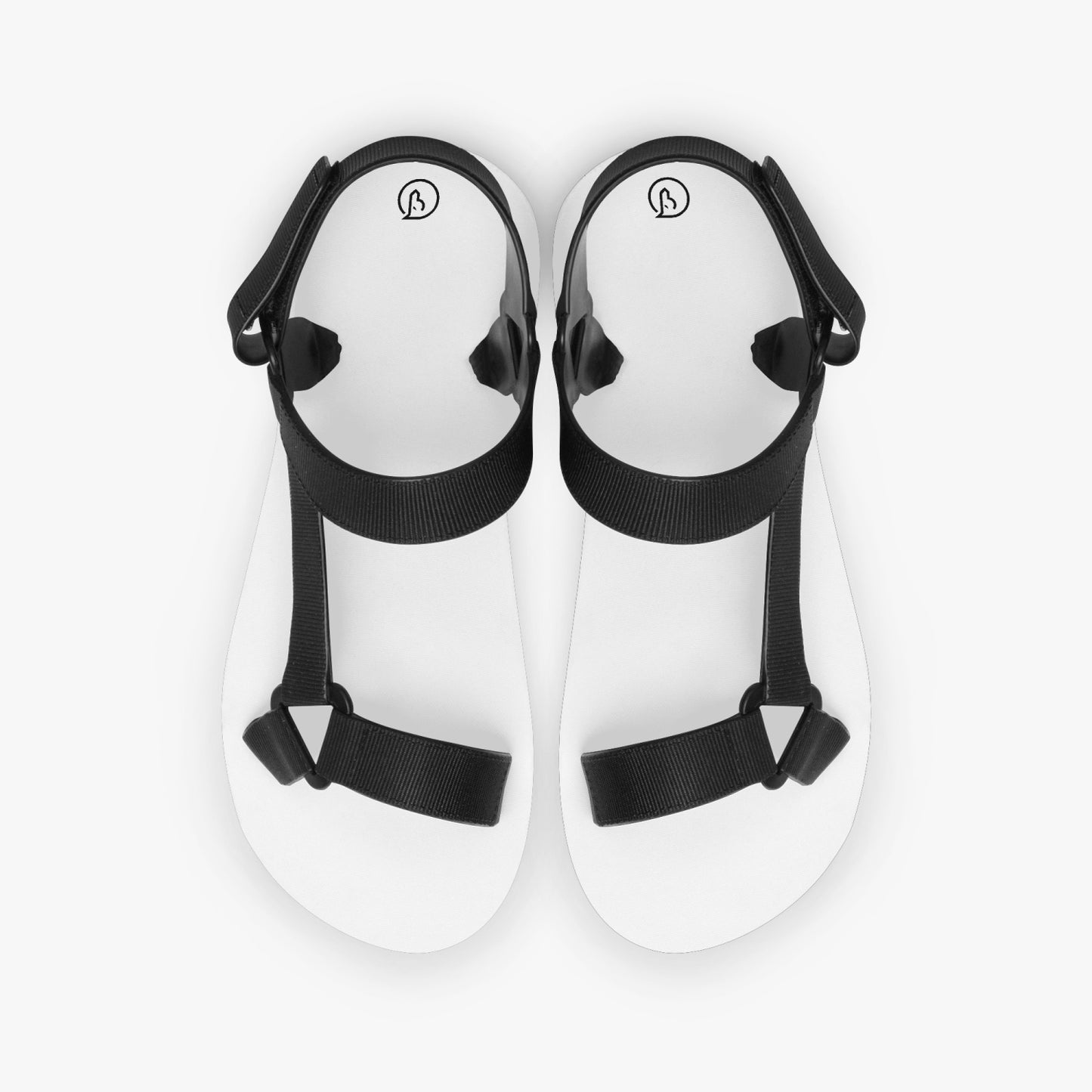 Humble Sportswear, women's white slingback sandals with velcro adjustable straps