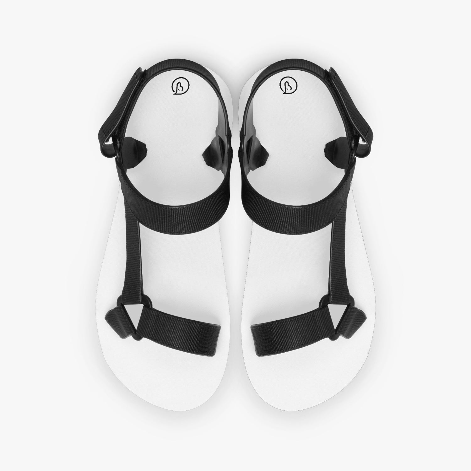 Humble Sportswear, women's white slingback sandals with velcro adjustable straps