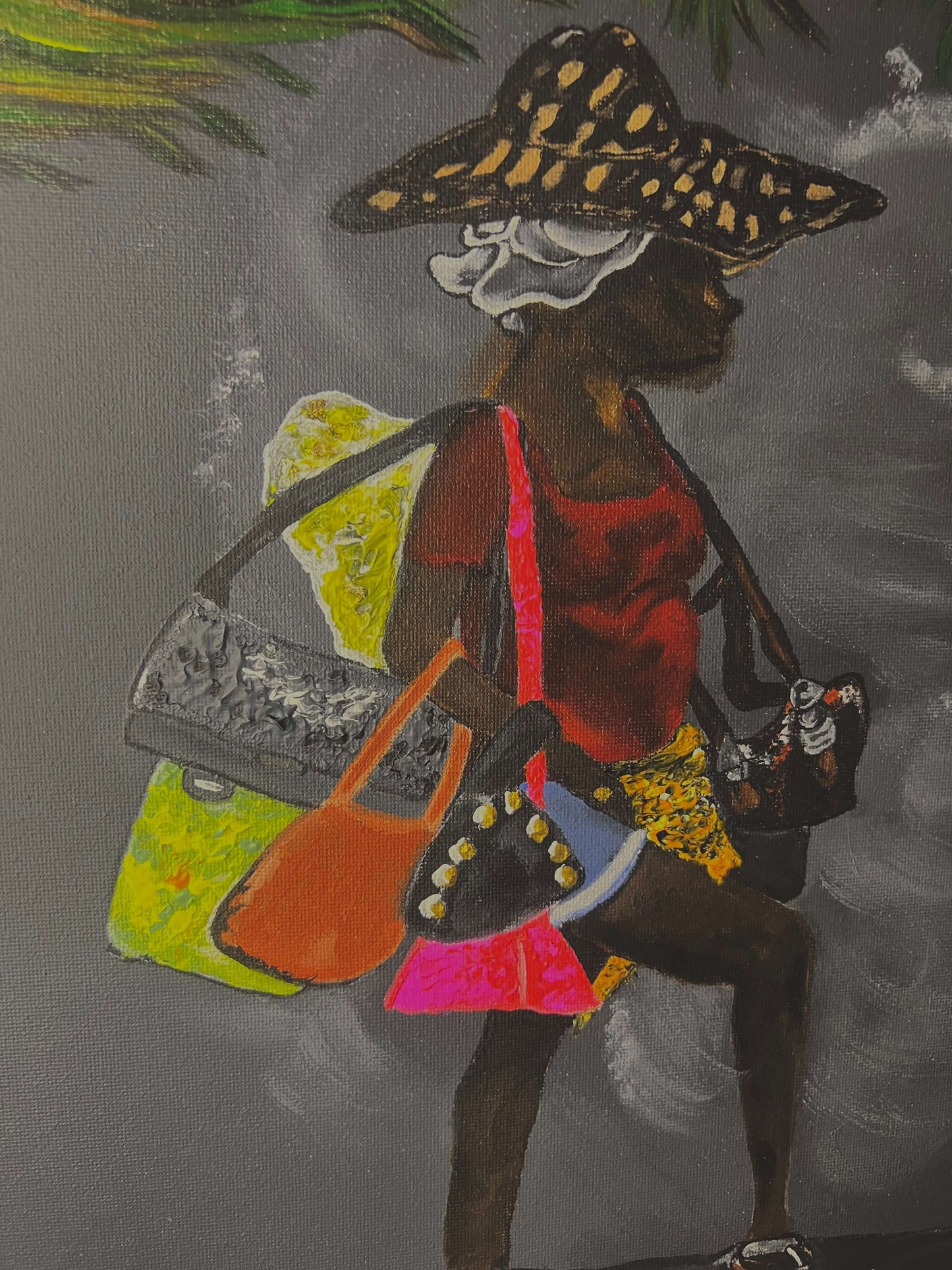 Bag Lady Fine Art Painting - Mireille Fine Art