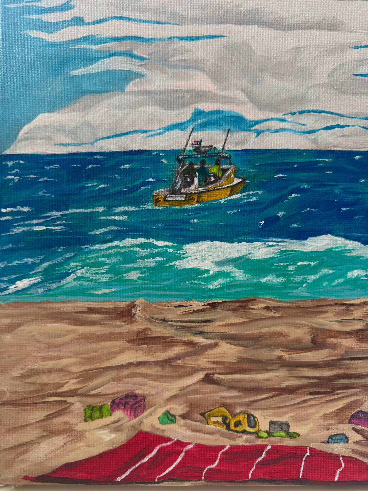 Beach Day Original Painting - Mirfia