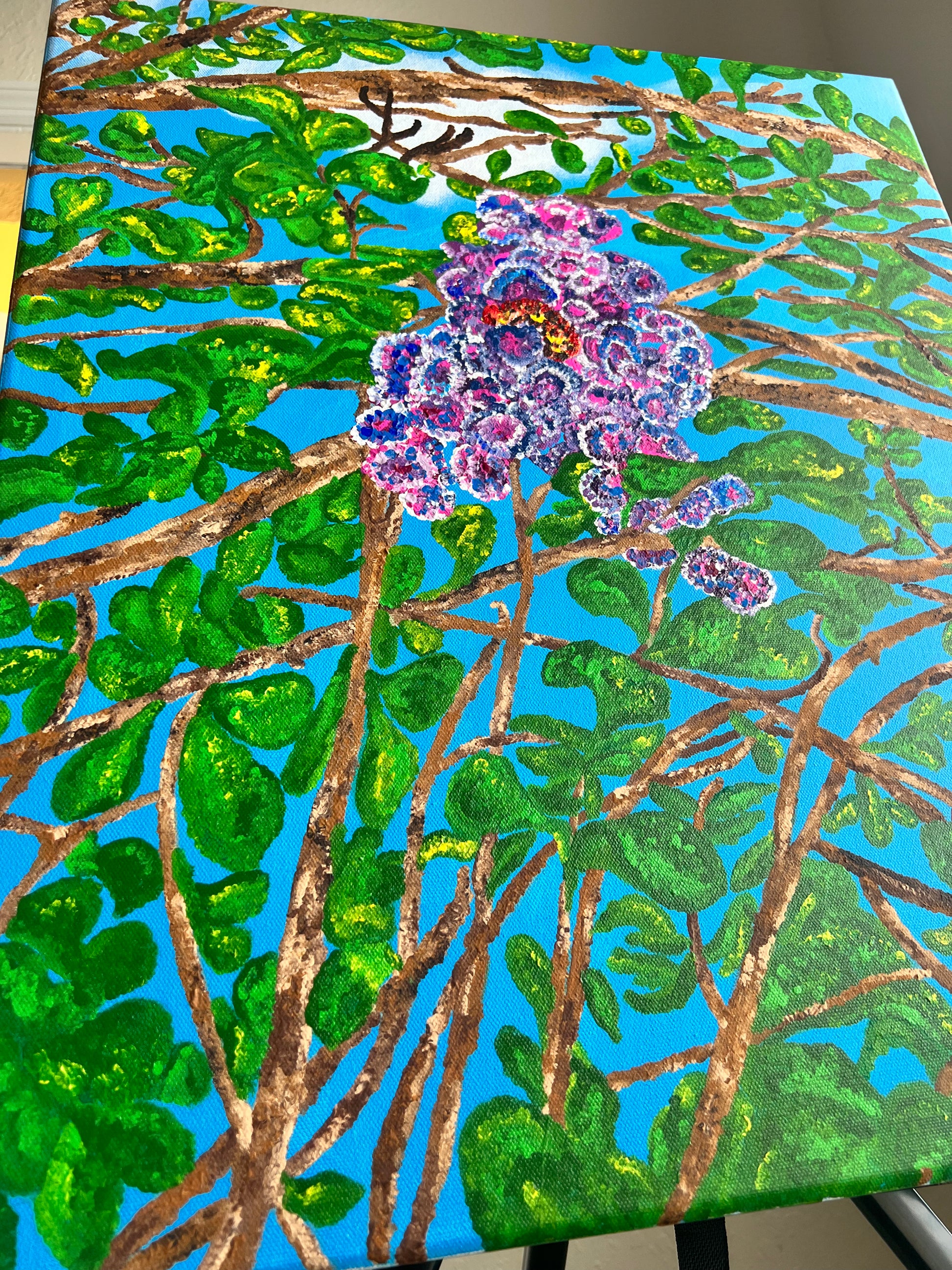 Mireille Fine Art, fine art abstract nature tree painting, large nature wall art 