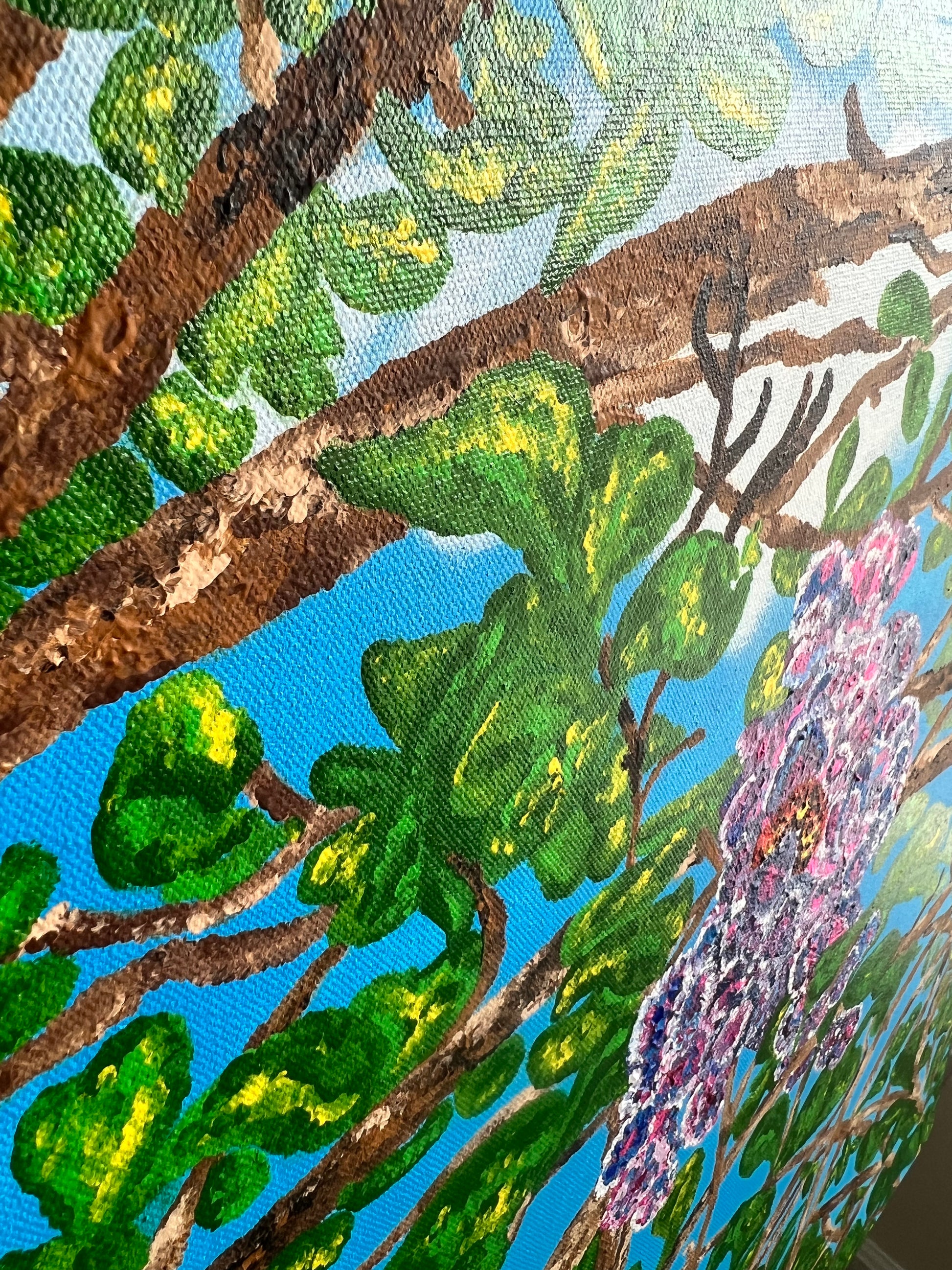 Mireille Fine Art, fine art abstract nature tree painting, large nature wall art 