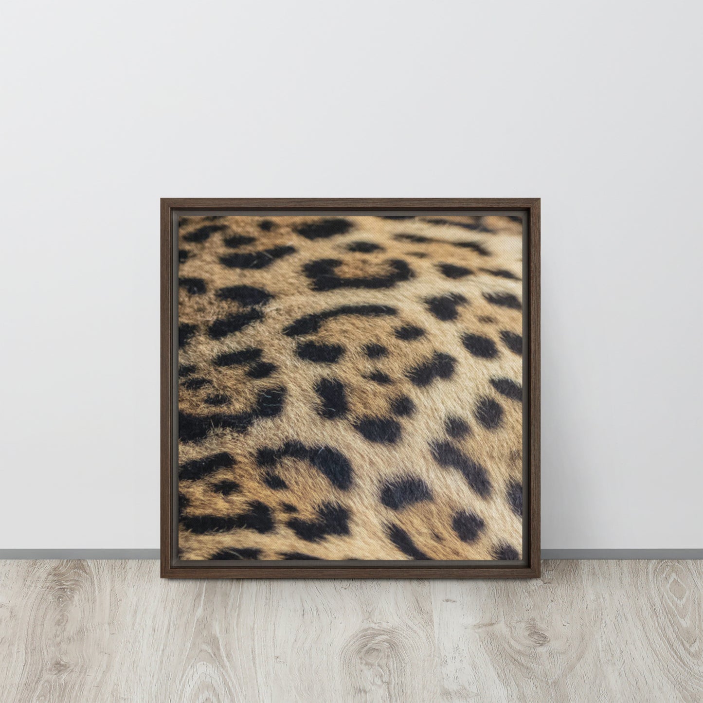 Mireille Fine Art, Cheetah artwork canvas print, Cheetah wall art, brown frame