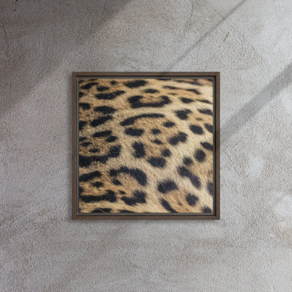 Mireille Fine Art, Cheetah artwork canvas print, Cheetah wall art, brown frame