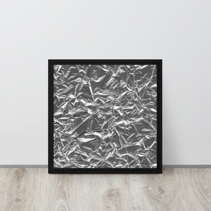 Crumpled Foil Framed Canvas Print - Mireille Fine Art