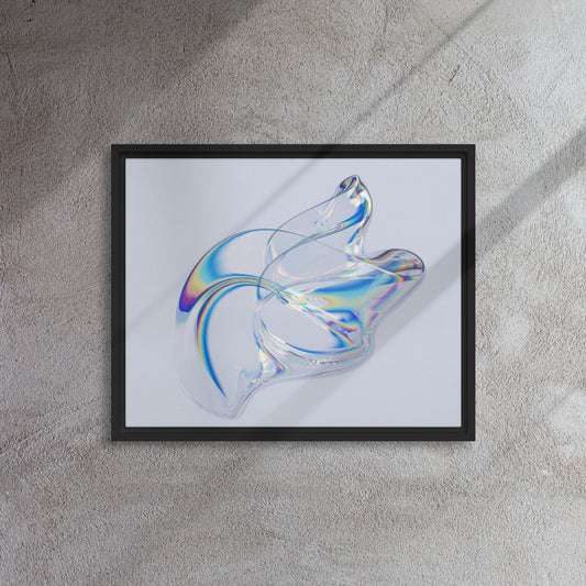 Crystal Clear Framed Canvas Print - Mireille Fine Art
