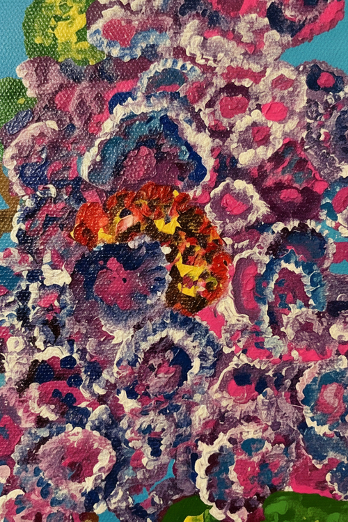 Caterpillar Original Abstract Painting - Mirfia