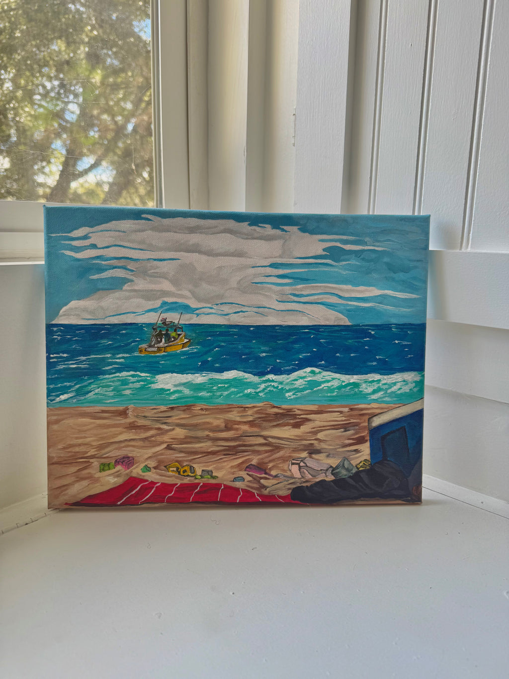 Beach Day Original Painting - Mirfia