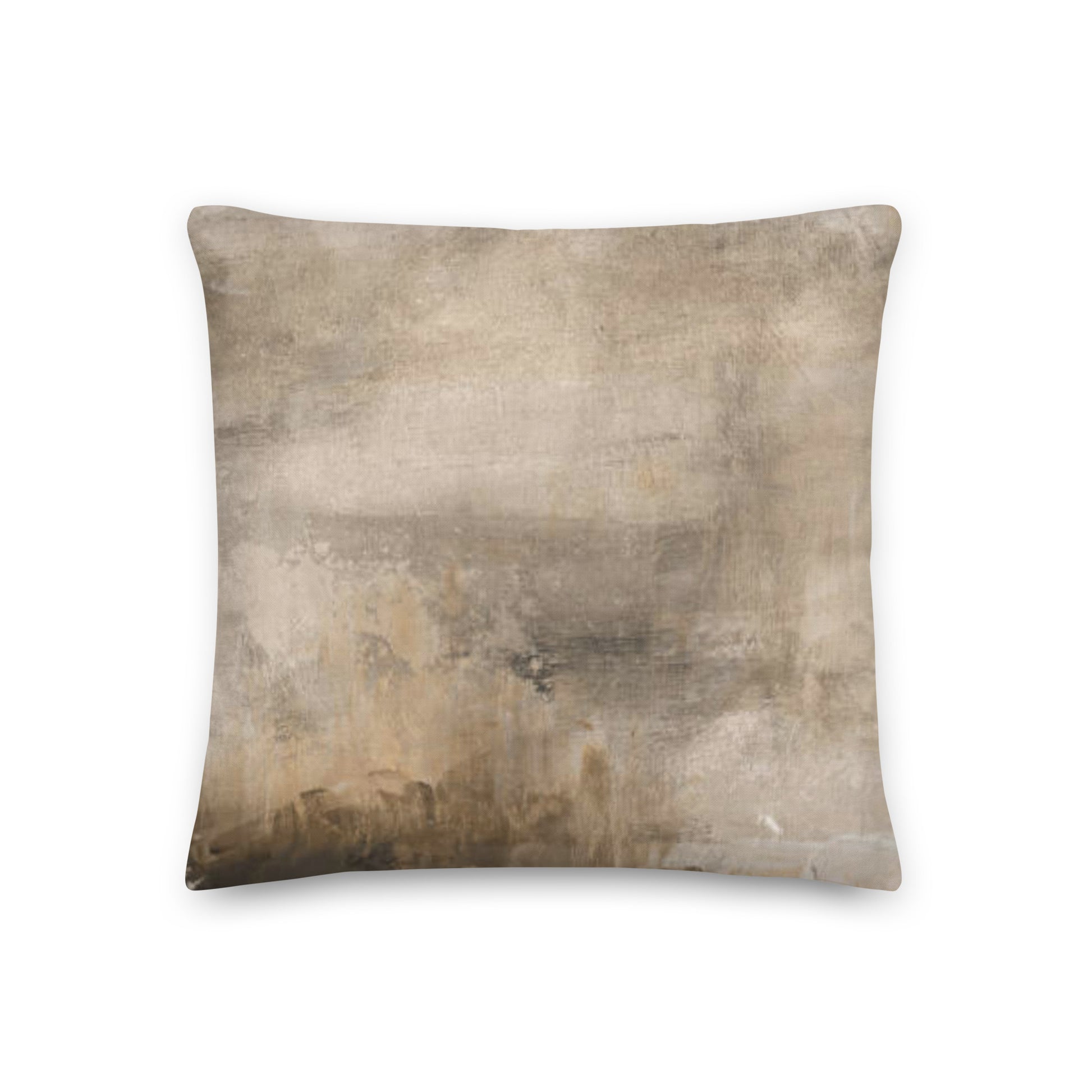 Mireille Fine Art, abstract 18x18, 100% polyester premium linen throw pillow 