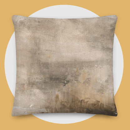 Mireille Fine Art, abstract 22x22, 100% polyester premium linen throw pillow 