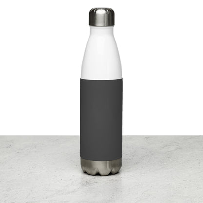 Mireille Fine Art, high-grade stainless steel water bottle with top, 17 oz, grey